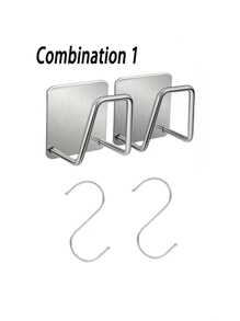 2-4piezas-12piezas, Canastas De Esponja Autoadhesivas Para Fregadero Con Soporte Para Secado De Esponjas De Fregadero, Accesorios De Fregadero De Cocina De Acero Inoxidable Con Envío Directo.