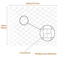 1 pieza Red de balcón para mascotas blanca, cerca de malla de nailon para uso interior/exterior, protección para niños, gatos y perros