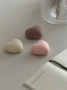 1 pezzo / 3 PZ Stampo in silicone a forma di cuore intrecciato di grandi / medie / piccole dimensioni, stampo per sapone fatto a mano, candela aromatica, decorazione atmosferica per festività, stampo in gesso per lavorazione artigianale, stampo in resina epossidica - Bianco - Visualizzare 6