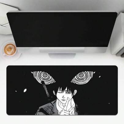 1 adet Gizemli Samuray Gece Gözü Oyun Mouse Pad'i, Çok Boyutlu Yüksek Çözünürlüklü Tasarım, Doğal Kauçuk Malzeme, Kaymaz Taban, Dikişsiz Tasarım, Ofis, Oyun ve Bilgisayar Aksesuarları İçin Uygun, Arkadaşlar ve Aile İçin Hediye - Anime Erkek Çocuk