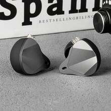 Keephifi AGA ONE Audiophile In Ear Monitor, 10MM Dual Cavity Dual Magnetic DD In Ear Headphones Wired Earbuds, Stereo IEM Earbuds CNC Sand Blasting Cover With 2Pin-C Cable For Singers - 黑色 - 查看 2