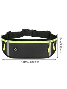 1pc Sports Waist Bag Girls Men Universal Phone Running Waist Bag Hidden Bodycon Waterproof Multi Layer Outdoor Pocket Stay Safe And Stylish On The Go: 1pc Sports Waist Bag For Men And Women With Waterproof Fanny Pack And Reflective Strip - Multicolor - View 10
