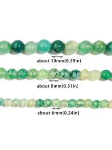 1 Strand Natural Green Dragon Agates Round Loose Spacer Beads For Jewelry Making DIY Bracelet Necklace Accessories 6 8 10MM