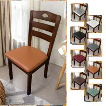 1/4/6 buc. Husă de pernă pentru scaun pătrată din piele PU impermeabilă, potrivită pentru sufragerie, bucătărie, canapea - detașabilă și lavabilă