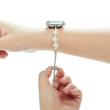 Luxury Pearl Applicable For Apple Watch Band 38mm/40mm/41mm/42mm/44mm/45mm/49mm (Series 10) 9/8/7/SE/6/5/4/3/2/1 Women's Fashion Pearl Watch Band Replacement For Apple Watch