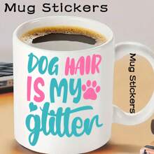 Dog Quotes DIY UV Transfer Mug Stickers 12pcs - Waterproof, Self-Adhesive Decals For Mugs, Bottles, Laptops, Ideal Gifts For Birthdays, Holidays, Christmas, New Year, Valentine's Day