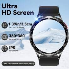 LinsonK 1 Đồng hồ thông minh cho nam nữ có tai nghe Bluetooth gọi điện Màn hình HD 1,39" 2 trong 1 Đồng hồ thông minh ngoài trời Chống nước IP67 Theo dõi sức khỏe có Màn hình theo dõi giấc ngủ Đếm bước chân cho IOS Android - màu đen - Xem 8