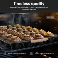 11-Piece Baking Pans Set, Nonstick Bakeware Sets, Oven Pans For Baking With Silicone Handles, Includes Cookie Sheet, Cake Pans, Loaf Pan, Pizza Pan, Muffin Pan, Khaki&Black¡­ - 白色 - 查看 11
