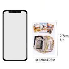 CANDY POETRY 1 包 25 张复古创意相框主题贴纸、DIY 装饰剪贴簿材料、节日礼物、个性化剪贴簿学校用品、学校用品、返校 - 淺藍色 - 查看 11