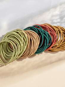 100pcs Black Nylon Hair Ties, Thin Hair Ties, Cute For Women, Hair Accessories Ponytail Holders Hair Elastics Hair Rubber Bands Scrunchies Hair Rope Elastic Hair Tie, Hair Bobbles