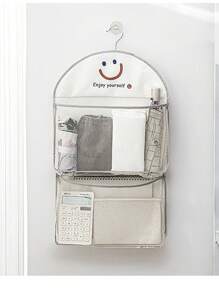 1件内衣袜子收纳挂袋悬挂式内衣收纳网袋衣柜宿舍整理神器门后收纳袋可见式收纳袋小袋子悬挂式收纳杂物收纳袋小物品收纳袋家用卧室衣服收纳整理器衣橱整理收纳 - 灰色 - 查看 5