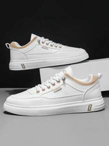 男士透气一脚蹬白色运动鞋，2024 年新款百搭防水休闲鞋，适合青少年夏季、户外运动、度假、毕业礼物、生日礼服配饰 - 彩色 - 查看 14