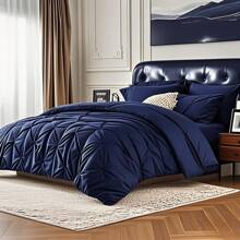 Soft And Breathable Bed In A Bag Set, A Great Gift For Christmas And Other Holidays, Soft And Durable Comforter Set, Twin/Full/Queen/King(7pieces),Ultimate Comfort For A Restful Night's Sleep - Navy Blue - View 2