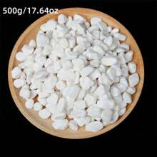 100g Premium Ghiaia decorativa bianca, pietre per paesaggistica bianche, ciottoli di fiume bianchi, per paesaggistica, decorazione interna ed esterna, perfetti per vasi, acquari e sentieri da giardino - ideali per progetti fai-da-te e composizioni floreali
