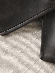 女式 V 领无袖背心，带纽扣细节 - 时尚百搭，幻觉口袋，优质面料 - 为您的衣柜增添时尚气息 - 咖啡棕 - 查看 7