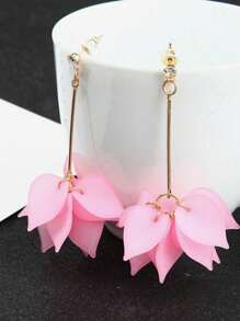 زوج من أقراط قلادة الزهور العتيقة، أقراط زهرة اللؤلؤ المائي والراين بألوان متعددة، أقراط قلادة زهرة/ورقة من الراتنج مع شرابة، هدية رائعة للأصدقاء، عيد الحب، ليلة المواعدة