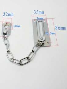 1 Stück verstärkte diebstahlsichere Türkettenklinke, Innenraumschloss-Riegel, 9-Ring Schrankkette - Heimsicherheitstürkette, Bolzenverriegelung [ohne Zubehörschrauben]