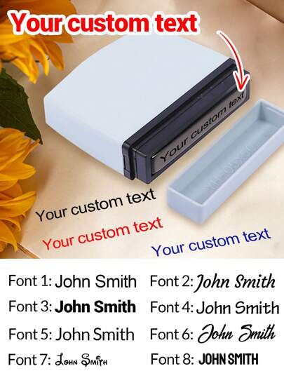 1Pc Custom One Line Stamp Back To School Supplies For Kids, Self Inking - Rectangular - Black, Red, Blue Custom Line Stamps | Custom Text Office Stamp | Short Or Long | 20 Font Choices | Multiple Color Options | Up To 8 Fonts Of Text | Perfect For Personal Or Professional Use (1-Line, Long) Custom Name Stamp | 1pc | Plastic | Reusable | Professionals, Nurses, Business | Customized Gifts,Customized Embossing Machines,Home Refresh