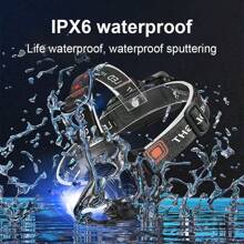 户外便携式高亮度LED头灯，停电应急灯，3种照明模式，防水大功率明亮夜钓头灯，适用于船舶照明、徒步旅行、运动