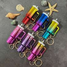 Gradient Mini Water Cup Keychain - 1/3pcs New Perfect Gift For Others - Multicolor - View 6