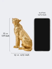 1 Stück Leoparden Statue Dekofigur, Retro Stil Harzdekoration für Studierzimmer, Flur, Büro, Hotel