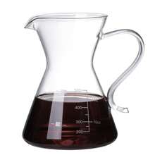 1pc High Borosilicate Glass Manual Drip Coffee Pot, Glass Coffee Maker, Coffee Sharing Pot