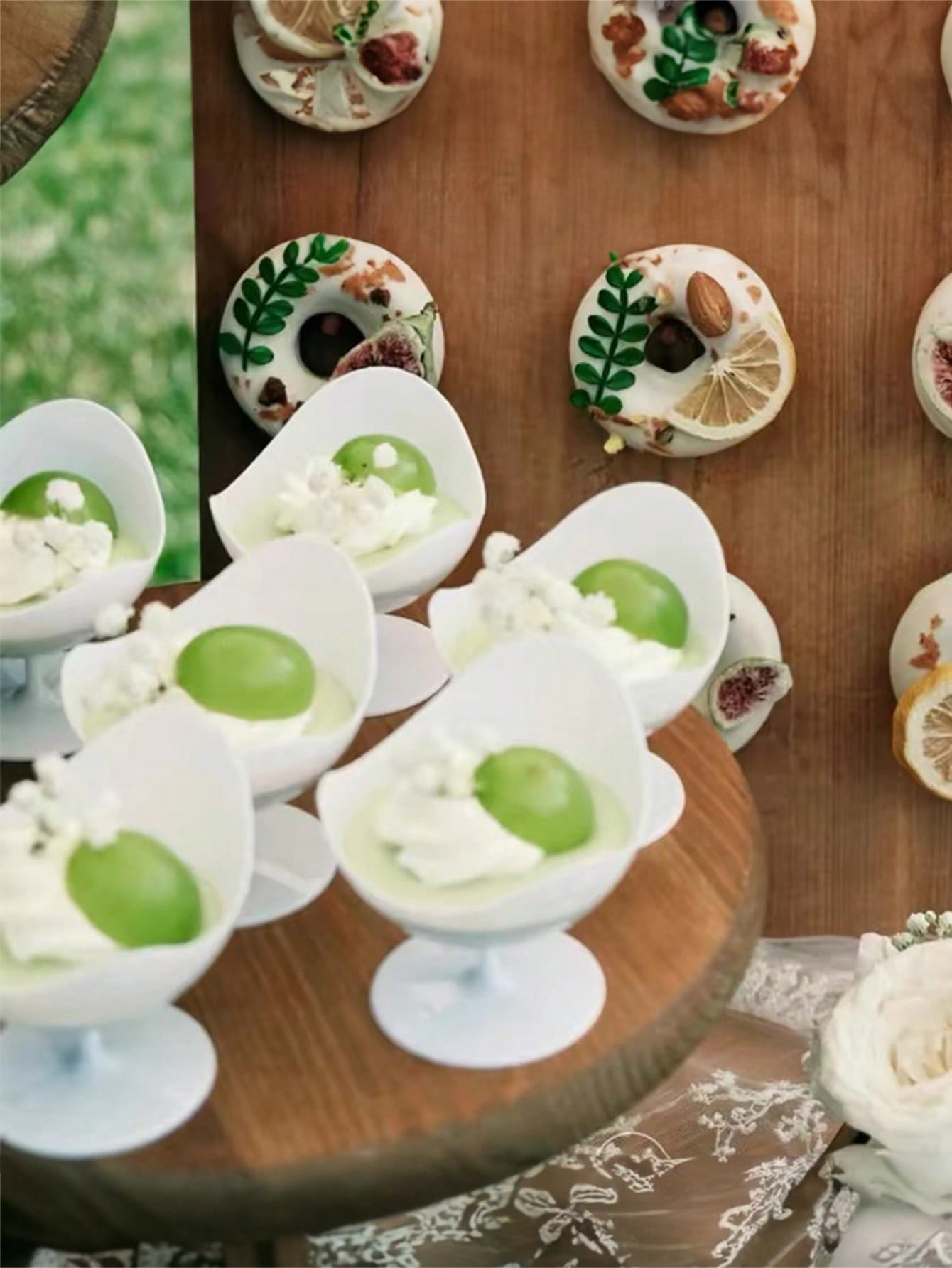 8 قطع / 20 قطعة كأس على شكل كرسي شفاف ، كأس آيس كر...