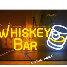 1pc In Customized Split Neon Lights With Personalized Text For Beer. Exclusive Neon Lights For Beer. For Bars, Parties, Gardens, Living Rooms. - Yellow - View 1
