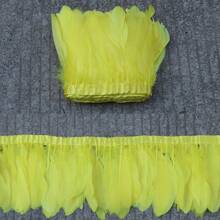 1 metro de plumas de ganso de 15-20 cm (6-8 pulgadas) para coser en adornos, flecos, ropa, manualidades, decoración de tocados, suministros de boda, accesorios de artesanía