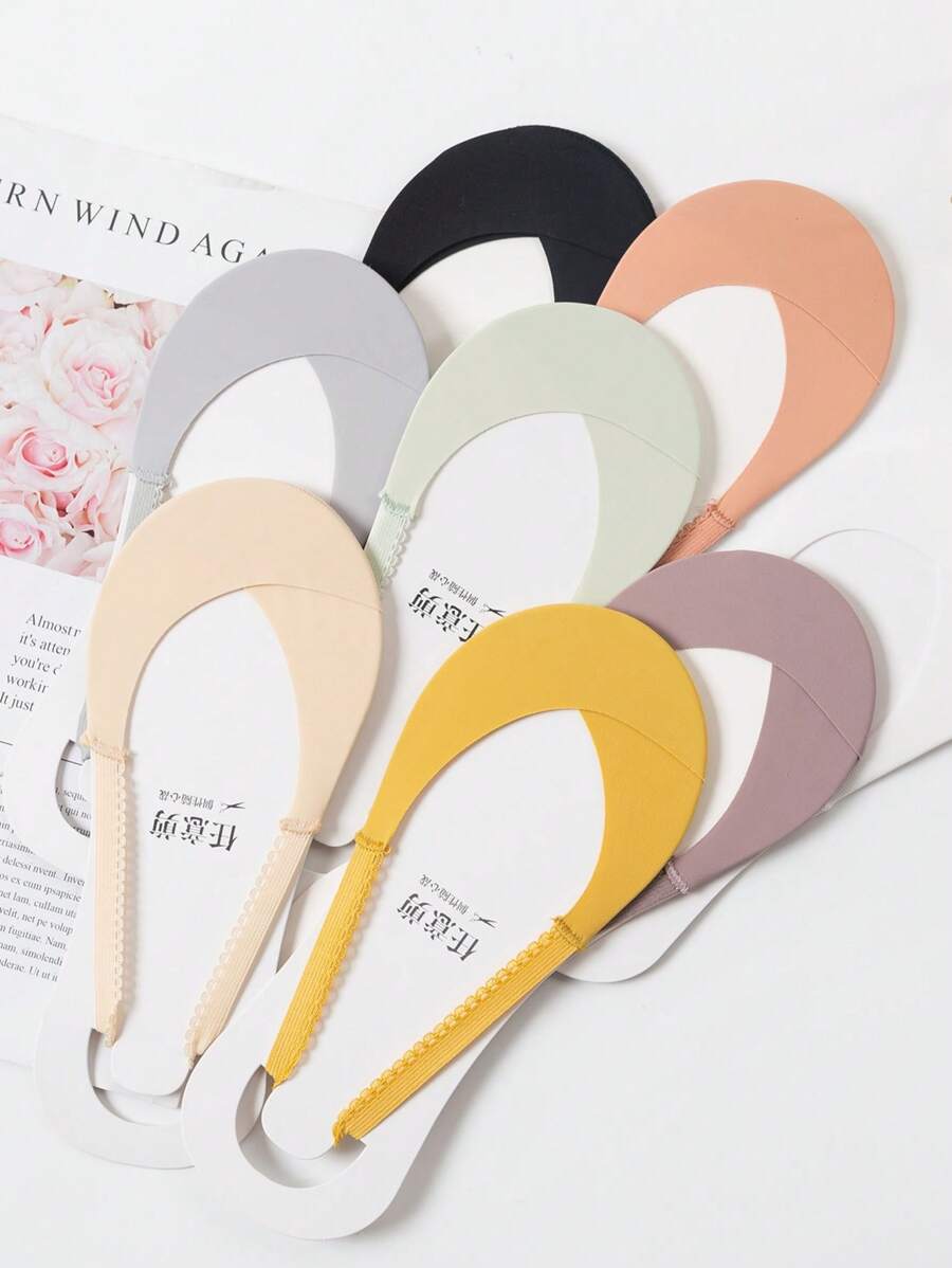 1/2/4 Pairs Of Women's Socks, Ultra-Thin Invisible Non-Slip Boat Socks, Comfortable And Soft High-Elastic Shallow Ankle Socks In Summer, Novel And Interesting Solid Color Socks, Fashionable White Socks, Suitable For Daily Travel And Party Use Boat Socks, Casual Holiday Gifts Mother's Day, Easter Spring And Summer New, Wedding Anniversary Whimsical Gothic Style Four Seasons Gifts, Black Socks - Multicolor - View 1