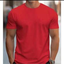 Kit 3 100% Cotton Premium Plain Basic T-Shirts - Đỏ - Xem 2