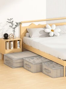 1 件可折叠大容量白色卧室床下收纳袋，可移动包装袋，衣柜收纳袋，地毯收纳袋，季节性衣物/床上用品收纳袋，适用于客厅和卧室