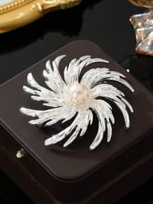 1 st. Goud & 1 st. Platina Koperlegering Vintage Vergulde Broche Pins, Geschikt Voor Dagelijks, Feest En Speciale Evenementen, Retro Europese Stijl, Collectie