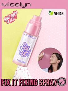 Misslyn FIX IT! FIXING SPRAY, Makeup Finishing Spray And Primer - Long Lasting, Matte Finish, Lightweight, Refreshes, Hydrates, Hydrating & Refreshing Makeup Setting Spray, , Y2K Makeup Party Beach Travel Holiday Camping Outdoors Present Rose Fashion Girl New Year Cosmetic Cosplay Best Trip Festivals Color Fancy Campus School Charm Vibe Cny Chinese New Year, Valentine's Day Gifts,Vegan,Cruelty Free