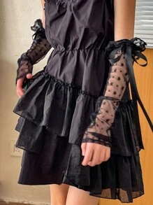 1 Pair Women's Floral Lace Long UV Protection Arm Sleeves