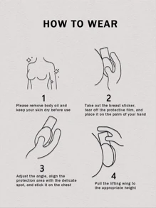 5 Pairs Disposable Breast Lift Tape, Non-Woven Anti-Sagging Nipple Lift Tape, Sexy, Anti-Exposure, Anti-Embarrassment