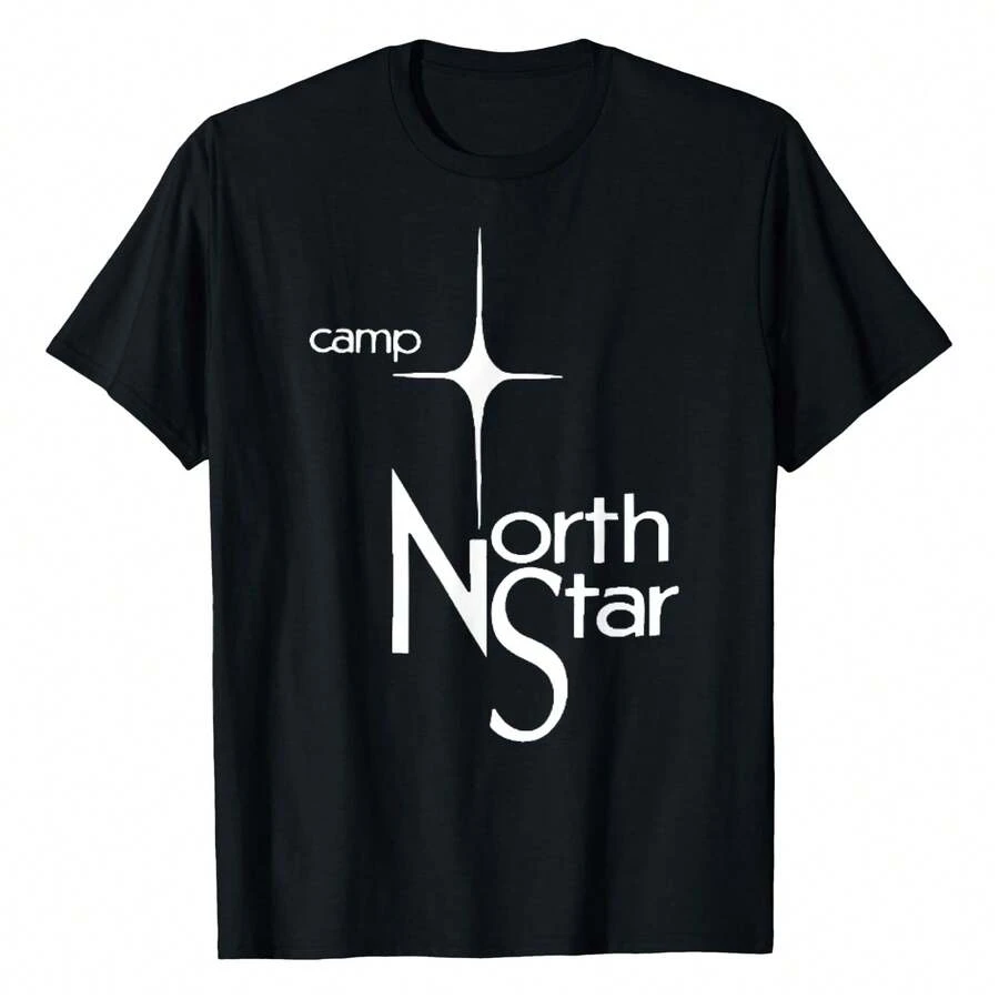 Funny Camp North Star Summer Camp Comedy Gift Lover Tee T-Shirt Plus Size Women's T-Shirts, Cool Funny T-Shirts, Casual And Comfortable Outdoors T-Shirts,Sports Tee - Black - View 1