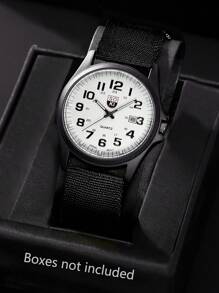 SOKI SOKI 男士手表，日历显示，休闲运动型圆形石英表，适合日常佩戴、生日礼物、派对、节日聚会，是送给自己或朋友的理想礼物。 - 黑色 - 查看 4