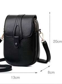 New Stylish Women Shoulder Cell Phone Bag, FASHION SHOPE - Beige - View 4