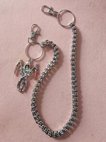 时尚吊坠单层粗链圆形饰品男士裤子链，百搭潮流配饰 - 彩色 - 查看 13