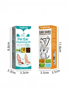 YEGBONG 1 件装宠物耳朵清洁油，猫狗耳朵清洁，耳道清洁，耳朵清洁油（新旧包装随机发货） - 彩色 - 查看 8