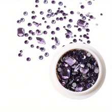 6 PCS/Set Colorful Rhinestone FlatBack Multi Shapes Nail Rhinestones Crystals Glass Gems For Nail Art DIY Decoration