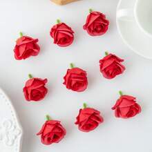 5PCS/10PCS Artificial Silk Rose Head, Rosebud Rose Flowers Bouquets Room Decor Fall Decor Bouquets Fake Plants For Centerpieces For Spring Autumn Decorations Wedding Vase For Home Dining Room Bedroom Decorations, Festival Birthday Party Accessories, Outdoor Garden Decorations Gifts Graduation