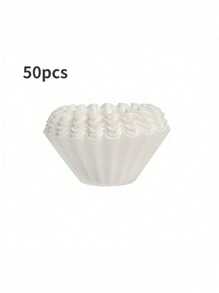 50/100 Peças Filtros de Papel para Café, Filtros de Bacia de Café para Coar à Mão com Gotejamento 155/45