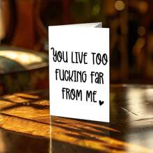 1pc Funny Friendship Greeting Card To Express Your Thoughts From Afar (With Envelope) Humorous Text Design, Suitable For Class Reunions, Friends Gatherings, Graduation Season, Perfect Gift Card For Friends And Classmates (12 Cm/4.7 Inches X 17 Cm/6.7 Inches)