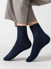 Paquete de calcetines de tripulación neutros de 5 tonos para hombres (1/5/10/15/20 pares) - Calcetines elásticos para el tobillo en gris oscuro/azul marino/negro/blanco/carbón con un ajuste transpirable y elástico para la oficina, el gimnasio, artículos de viaje esenciales