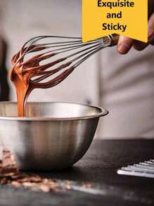 1/3pcs, Whisk With Solid Wood Handle, Kitchen Mini Stainless Steel Egg Beater, Milk Whipper Wire Whisk For Blending, Whisking, Beating, Or Stirring - Multicolor - View 4