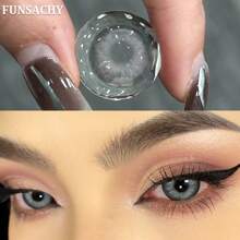 FUNSACHY MARGARET系列大直径自然隐形眼镜棕色/灰色镜片年度隐形眼镜,眼部美容化妆 - 年拋 - 查看 6