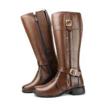 Women Fashion Boots - 咖啡棕 - 查看 5