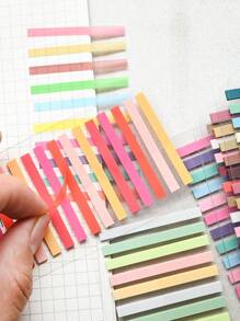 3000 件/10 种设计莫兰迪 PET 索引标签便签，长形，INS 风格学生用品，10 种混合设计，学校用品，返校 - 彩色 - 查看 5